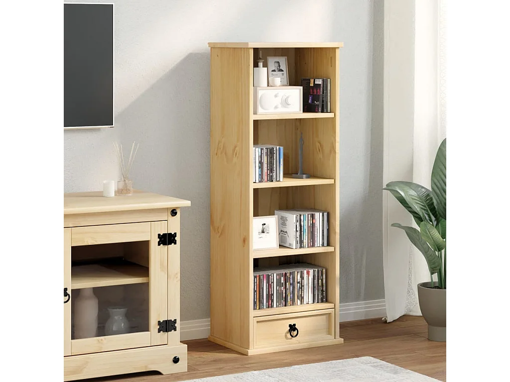 Mueble CD Corona 40x30x110 cm madera maciza de pino