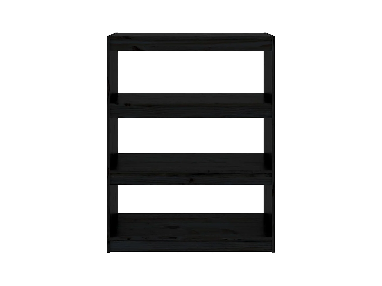 Libreria/Divisorio Nero 80x30x103,5 cm Pino Massiccio