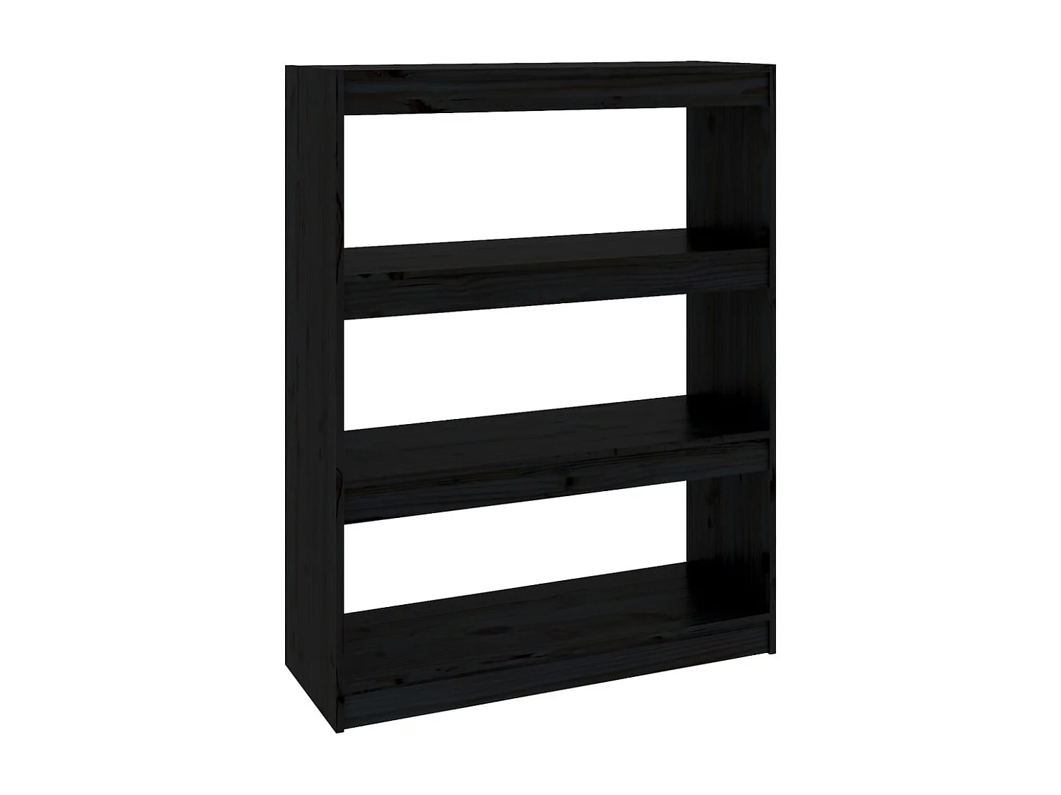 Libreria/Divisorio Nero 80x30x103,5 cm Pino Massiccio