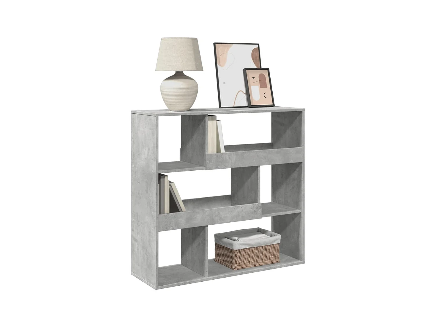 Tabique divisorio de madera de ingeniería de hormigón gris