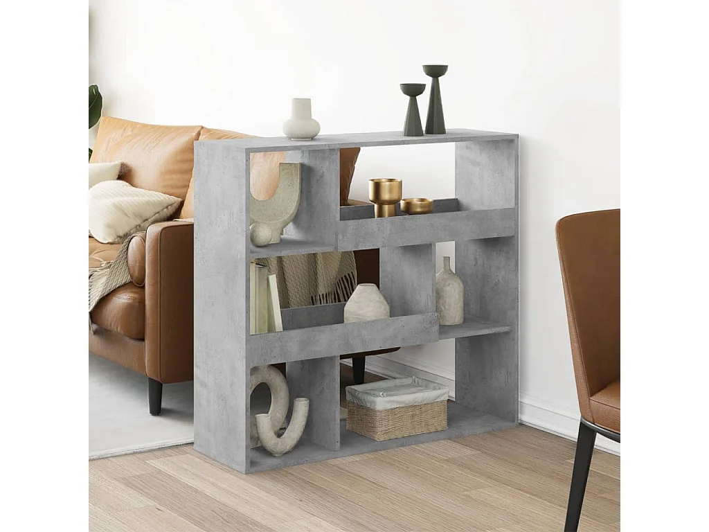 Parete divisoria in legno ingegnerizzato grigio cemento