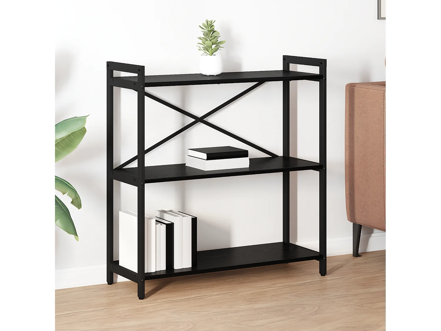 Bibliothèque Chêne noir 80 x 30 x 83 cm Bois d'ingénierie