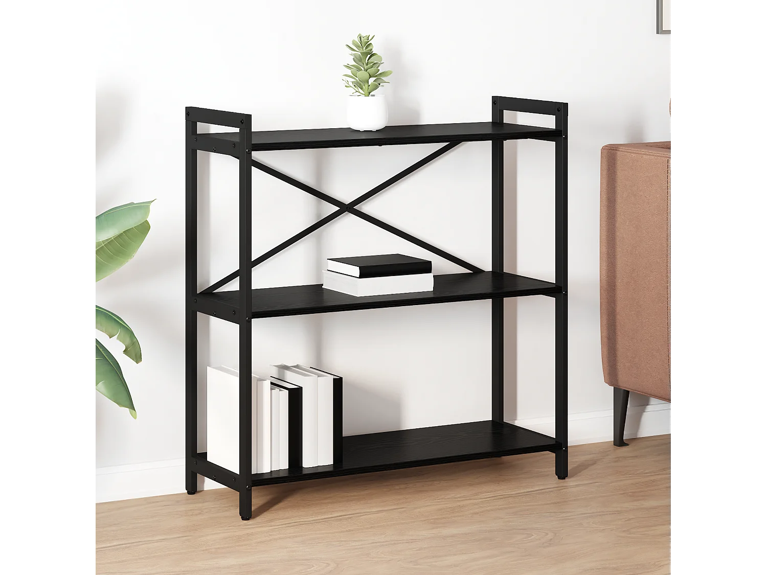 Bibliothèque Chêne noir 80 x 30 x 83 cm Bois d'ingénierie