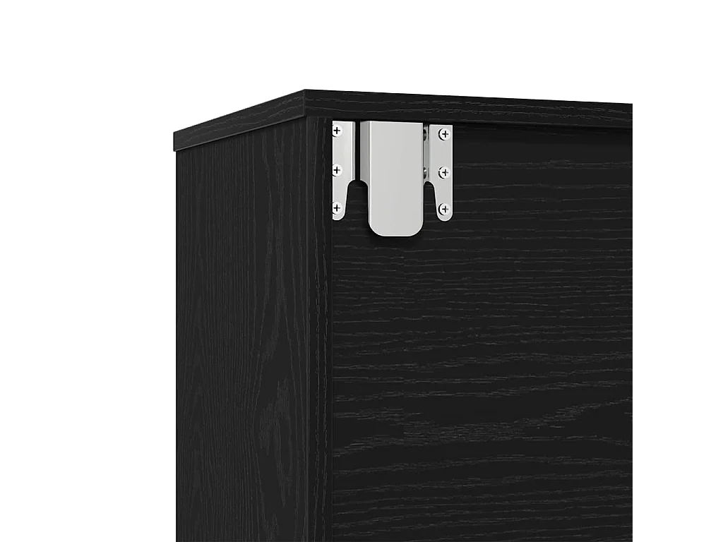 Ripiani 3 pezzi Rovere Nero 36x30x143 cm Legno ingegnerizzato