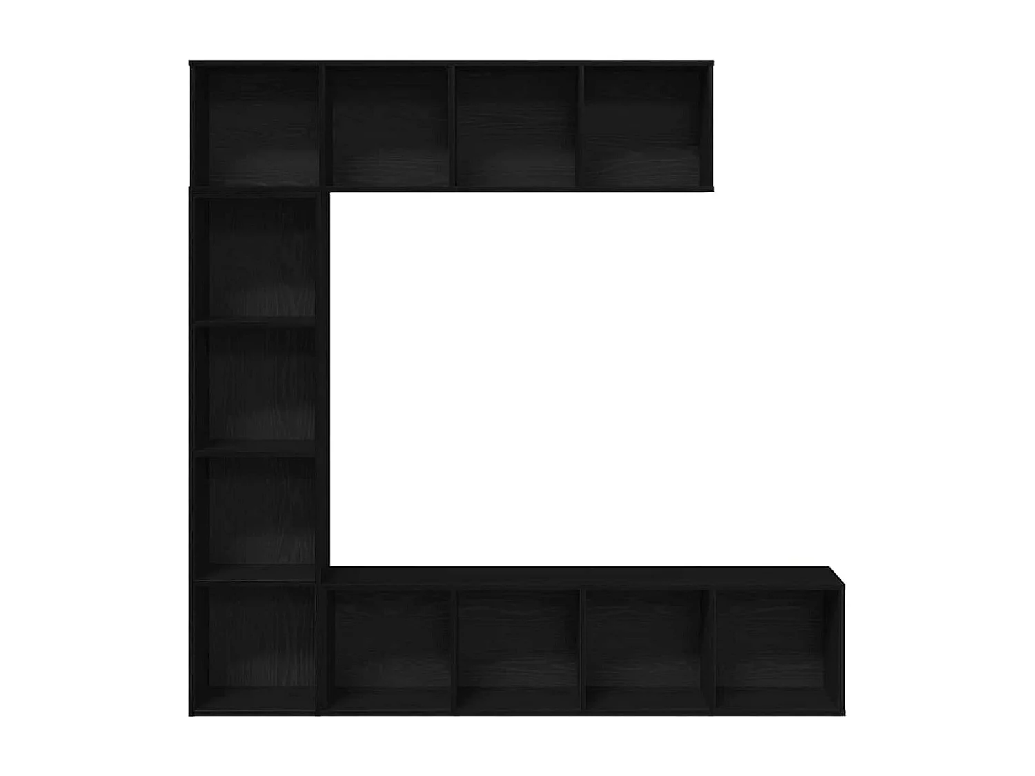 Étagères 3 pcs Chêne Noir 36x30x143 cm Bois d'ingénierie