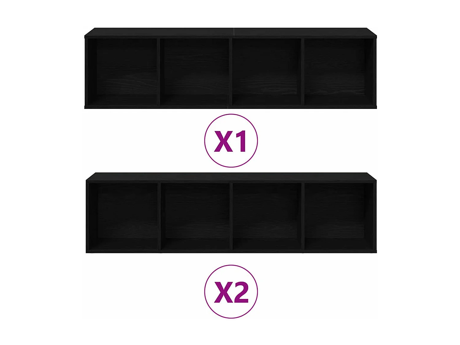 Étagères 3 pcs Chêne Noir 36x30x143 cm Bois d'ingénierie