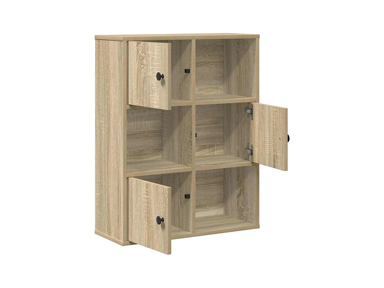 Bücherregal aus Sonoma-Eiche, 60 x 24 x 76,5 cm, Holzwerkstoff