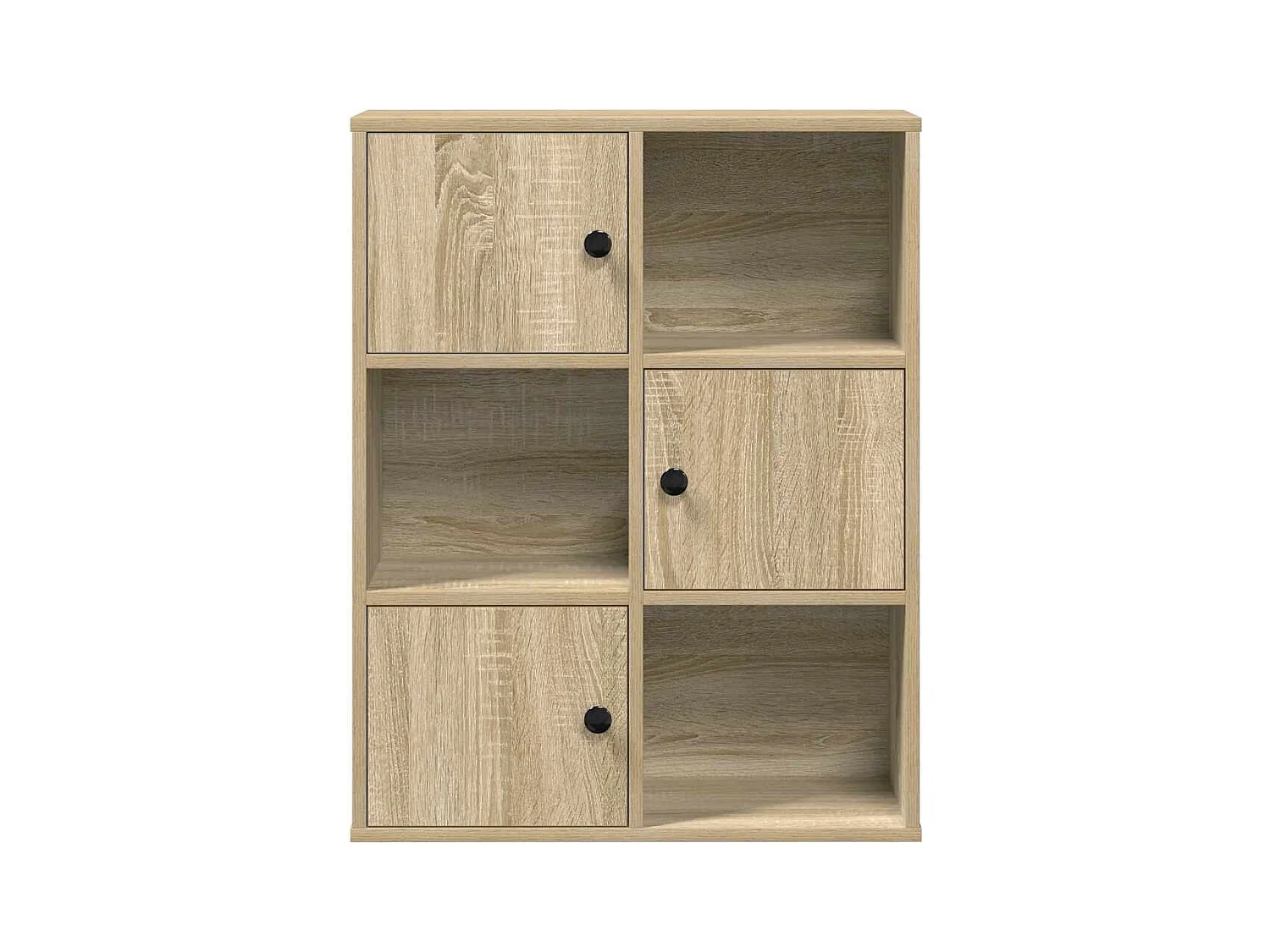 Bücherregal aus Sonoma-Eiche, 60 x 24 x 76,5 cm, Holzwerkstoff