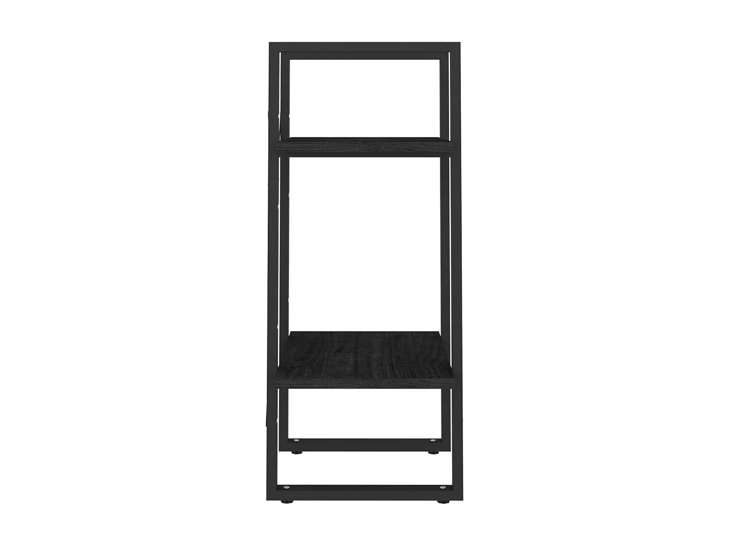 Bibliothèque à 2 niveaux Noir 40x30x70 cm Bois de pin massif