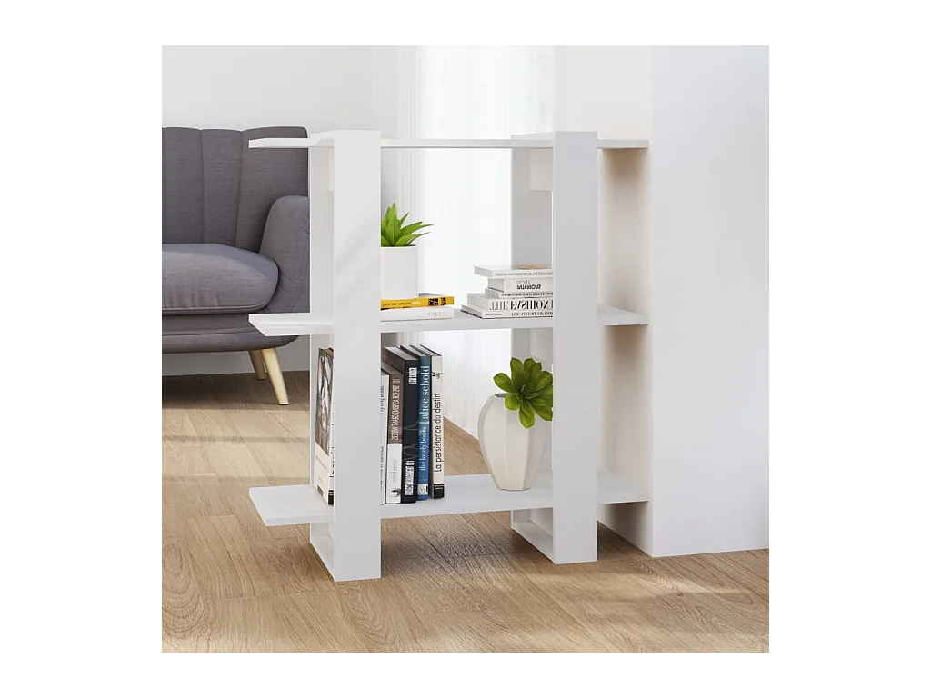 Bibliothèque/Séparateur de pièce Blanc 80x30x87 cm