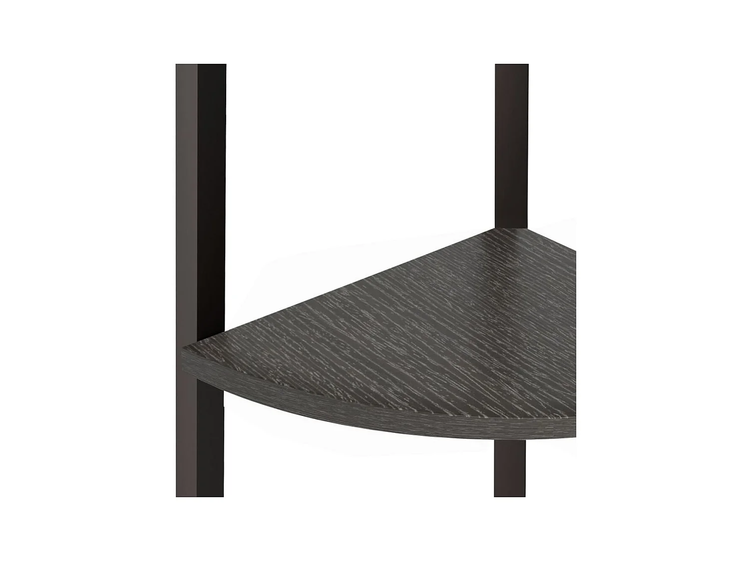 Étagère d'angle 4 niveaux Noir 45,5x31,5x150 cm