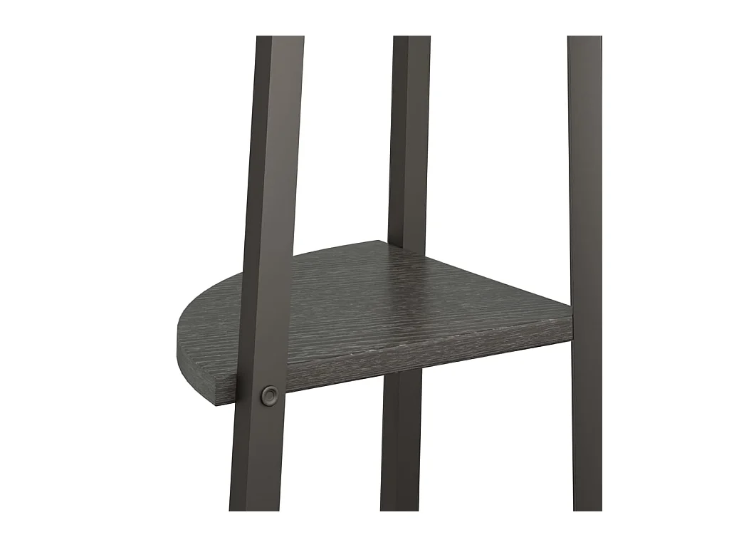 Étagère d'angle 4 niveaux Noir 45,5x31,5x150 cm