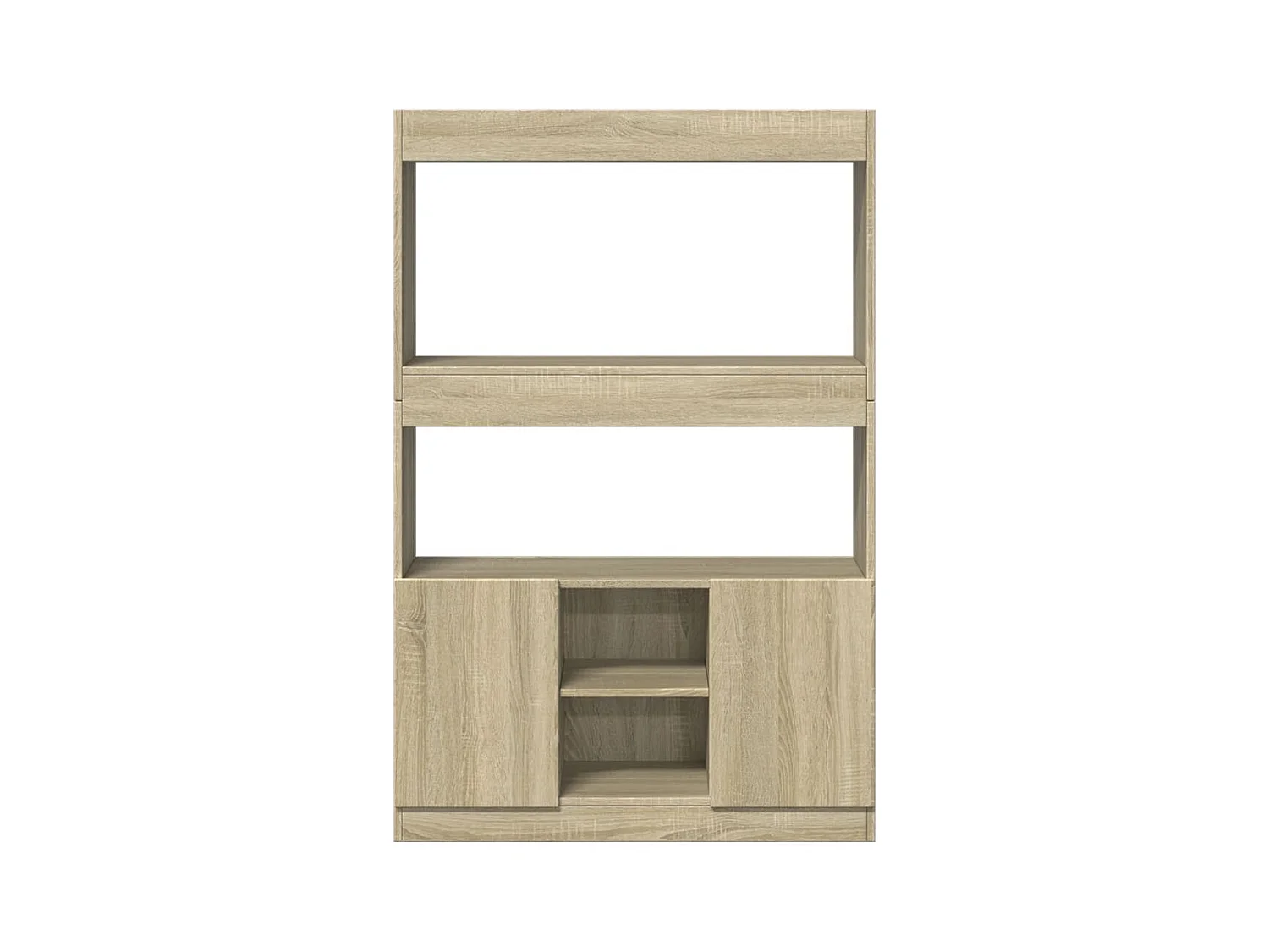 Hoog dressoir Sonoma eiken 92x33x140 cm bewerkt hout