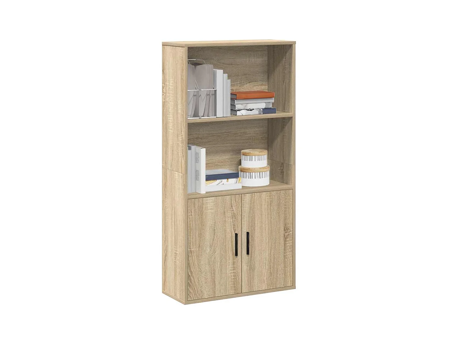 Bibliothèque chêne sonoma 60x24x120 cm bois d'ingénierie