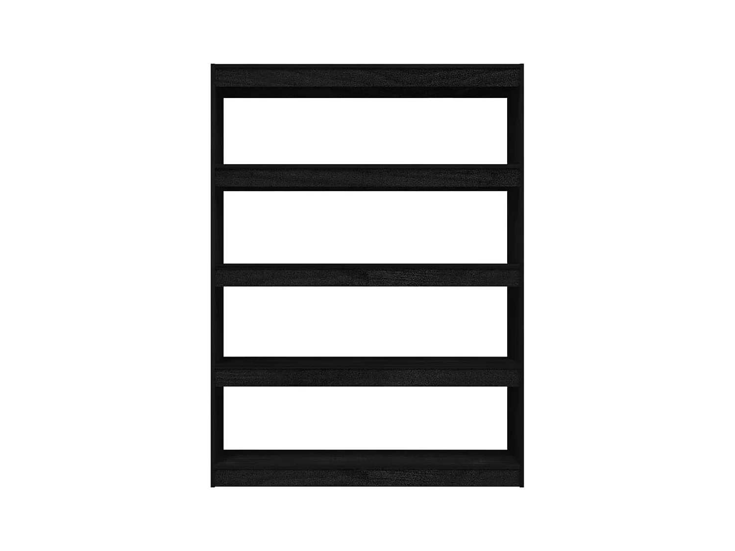 Bibliothèque/Séparateur de pièce Noir 100x30x135,5cm Pin massif