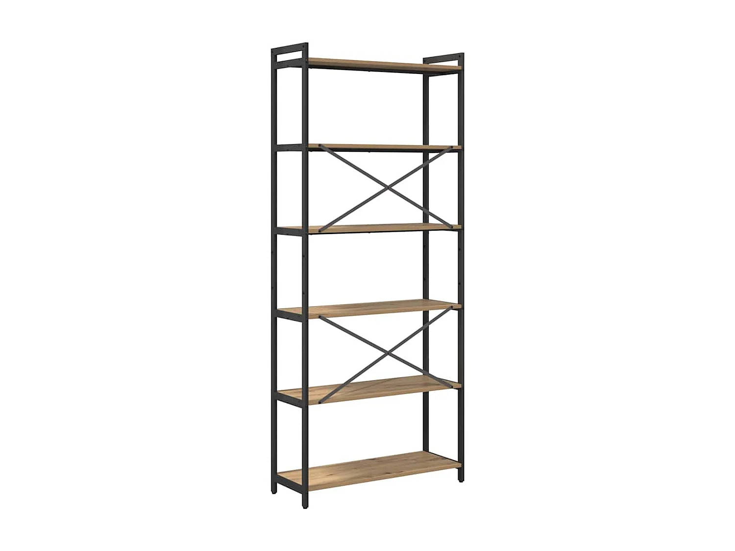 Bibliothèque chêne artisanal 80 x 30 x 188 cm Bois d'ingénierie