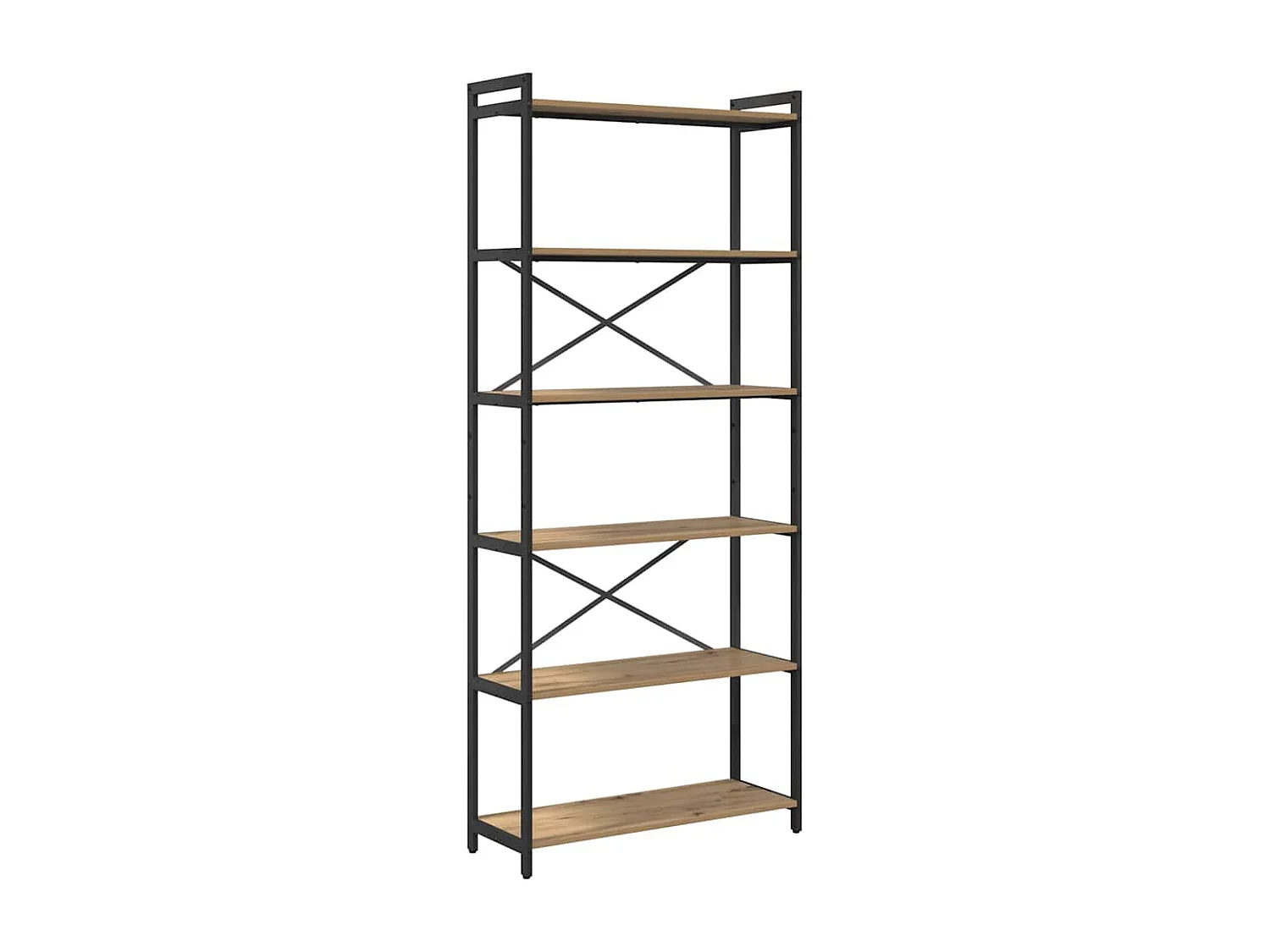 Bibliothèque chêne artisanal 80 x 30 x 188 cm Bois d'ingénierie