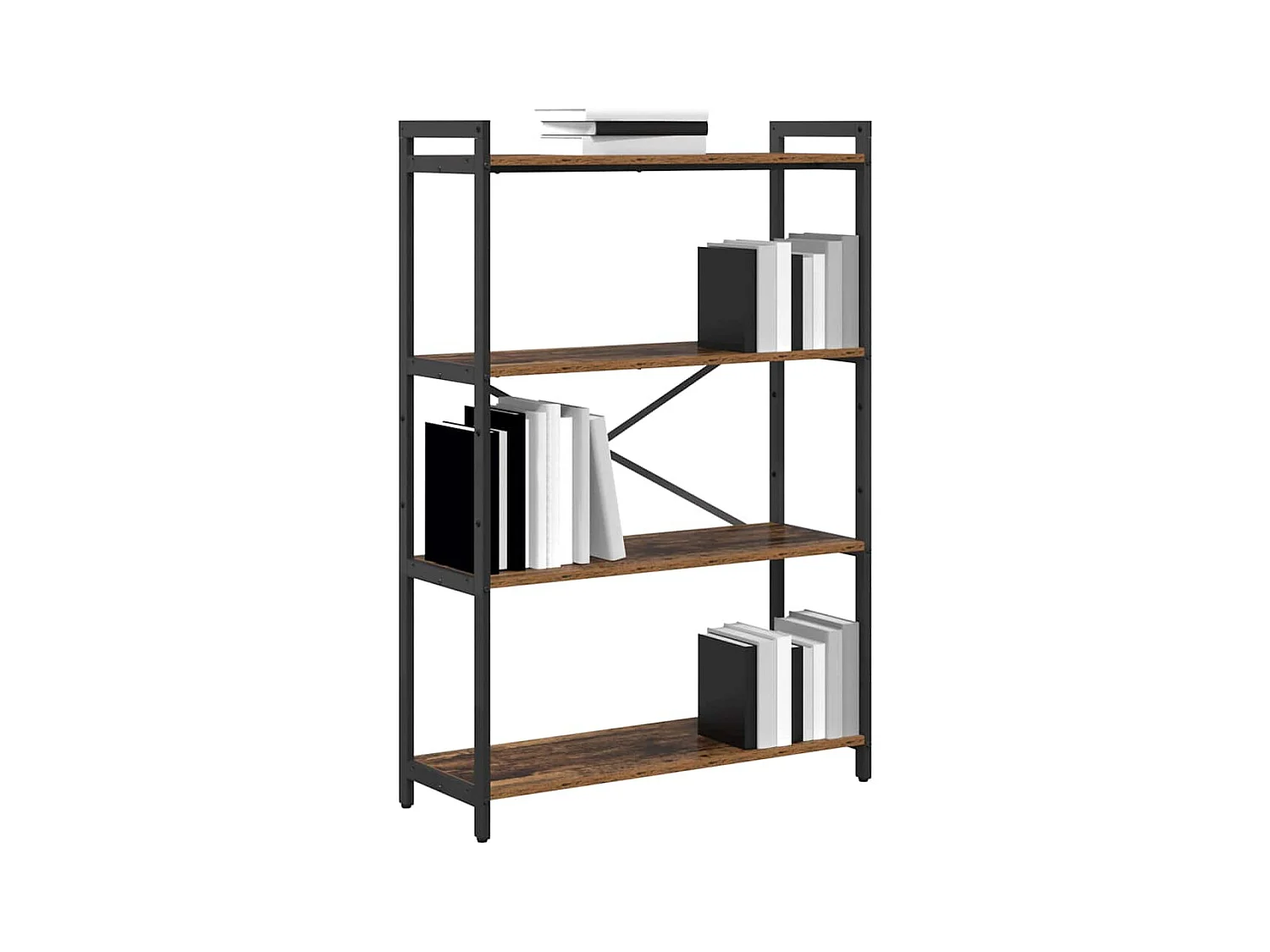 Libreria in legno antico 80 x 30 x 118 cm Pannello truciolare