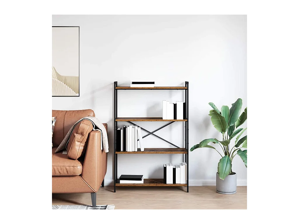 Libreria in legno antico 80 x 30 x 118 cm Pannello truciolare