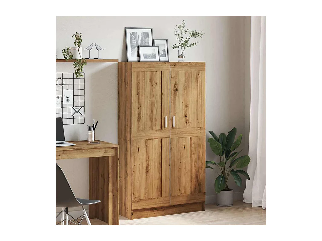 Libreria artigianale in rovere 82,5x30,5x150 cm in legno ingegnerizzato