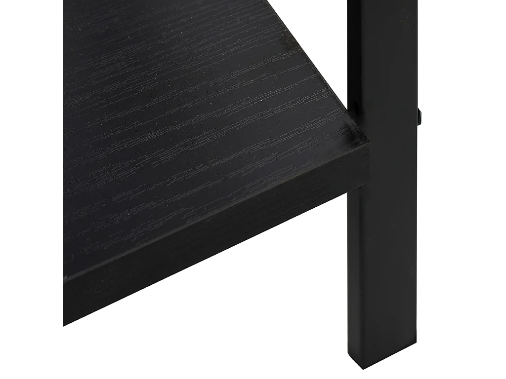 Bibliothèque à 5 niveaux noir 60x27,6x158,5cm bois d'ingénierie