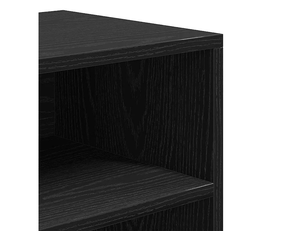 Bibliothèque noir 60x30x71,5 cm bois d'ingénierie