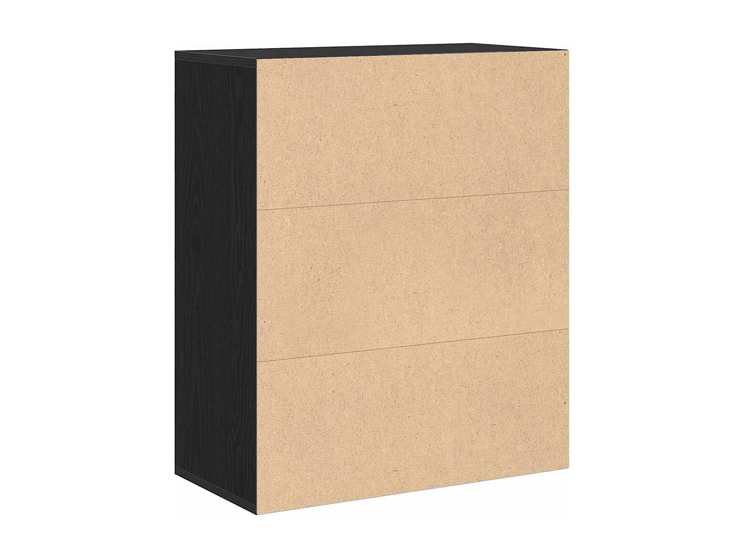 Bibliothèque noir 60x30x71,5 cm bois d'ingénierie