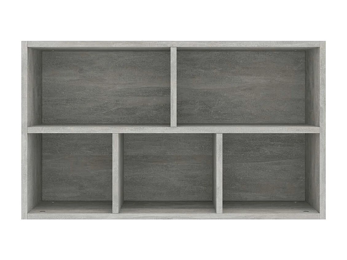 Bibliothèque/Buffet Gris béton 50x25x80 cm Bois d’ingénierie