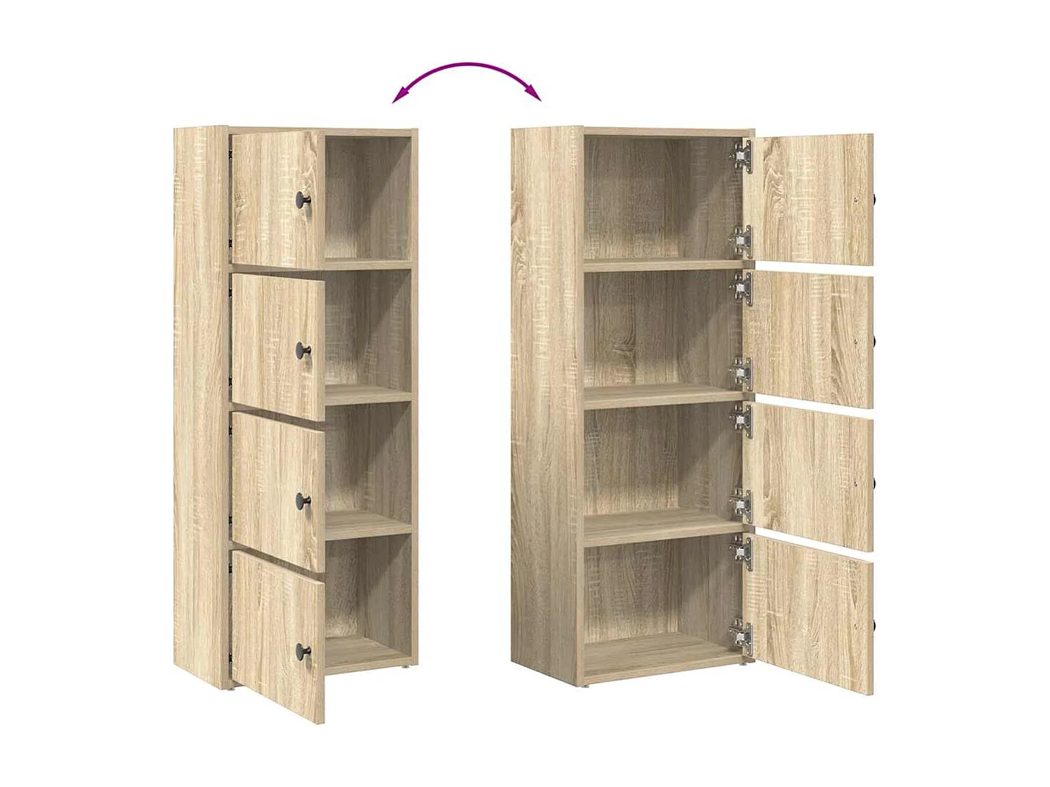 Bibliothèque chêne sonoma 40x24x102 cm bois d'ingénierie