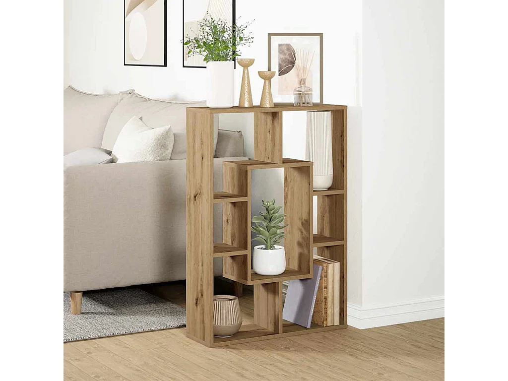 Libreria artigianale in rovere 63x20x90 cm in legno ingegnerizzato