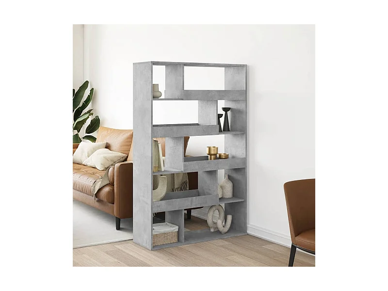 Betongraue Trennwand aus Holzwerkstoff