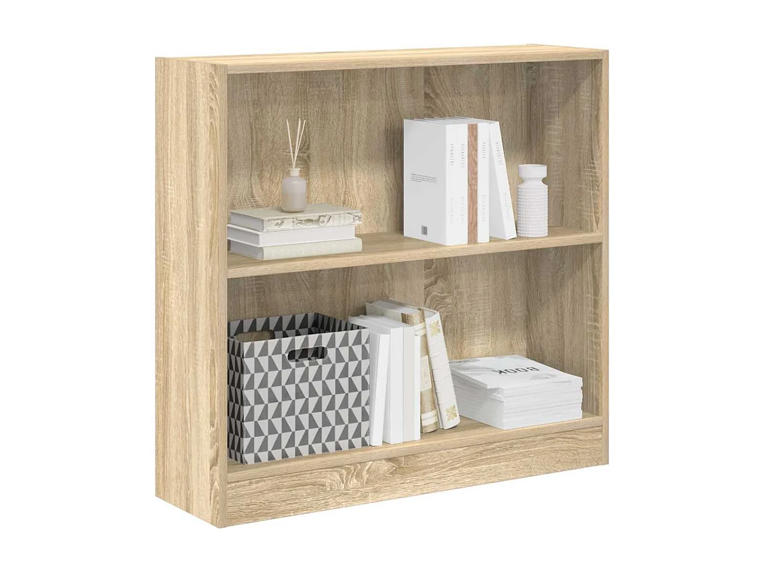 Bibliothèque chêne sonoma 80x24x75 cm bois d'ingénierie