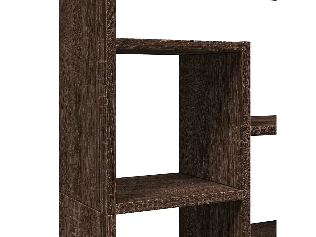 Bücherregal aus brauner Eiche, 72 x 20 x 120 cm, Holzwerkstoff