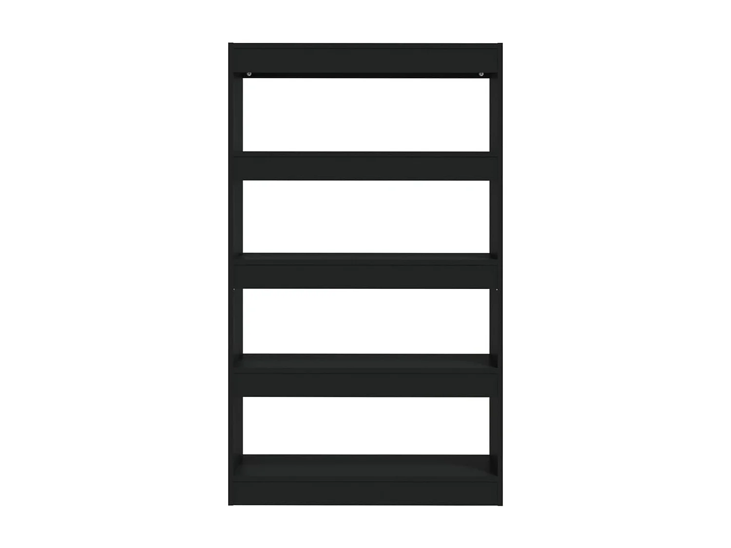 Libreria/divisorio per ambienti in legno ingegnerizzato nero