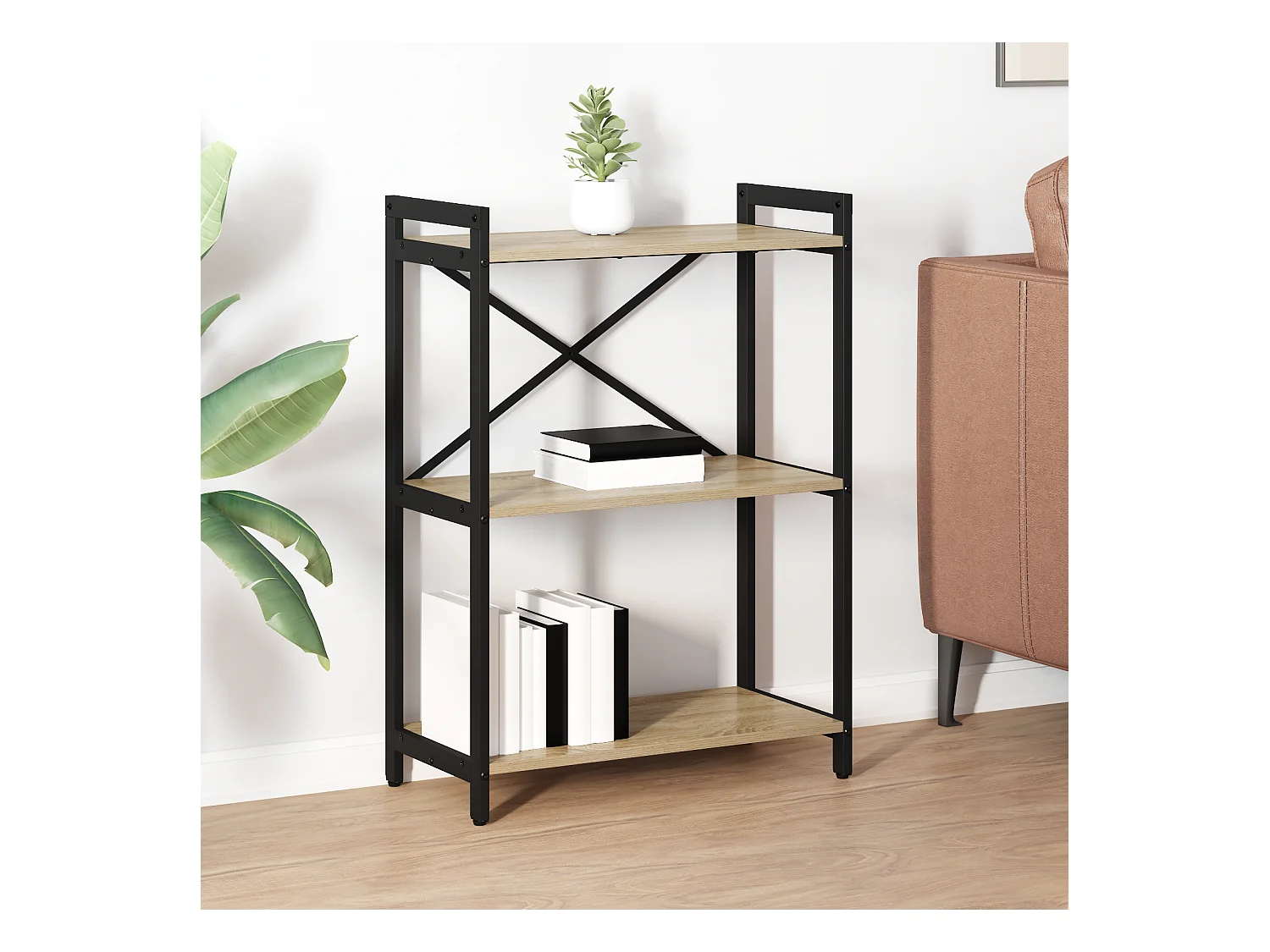 Bibliothèque Chêne sonoma 60 x 30 x 83 cm Bois d'ingénierie