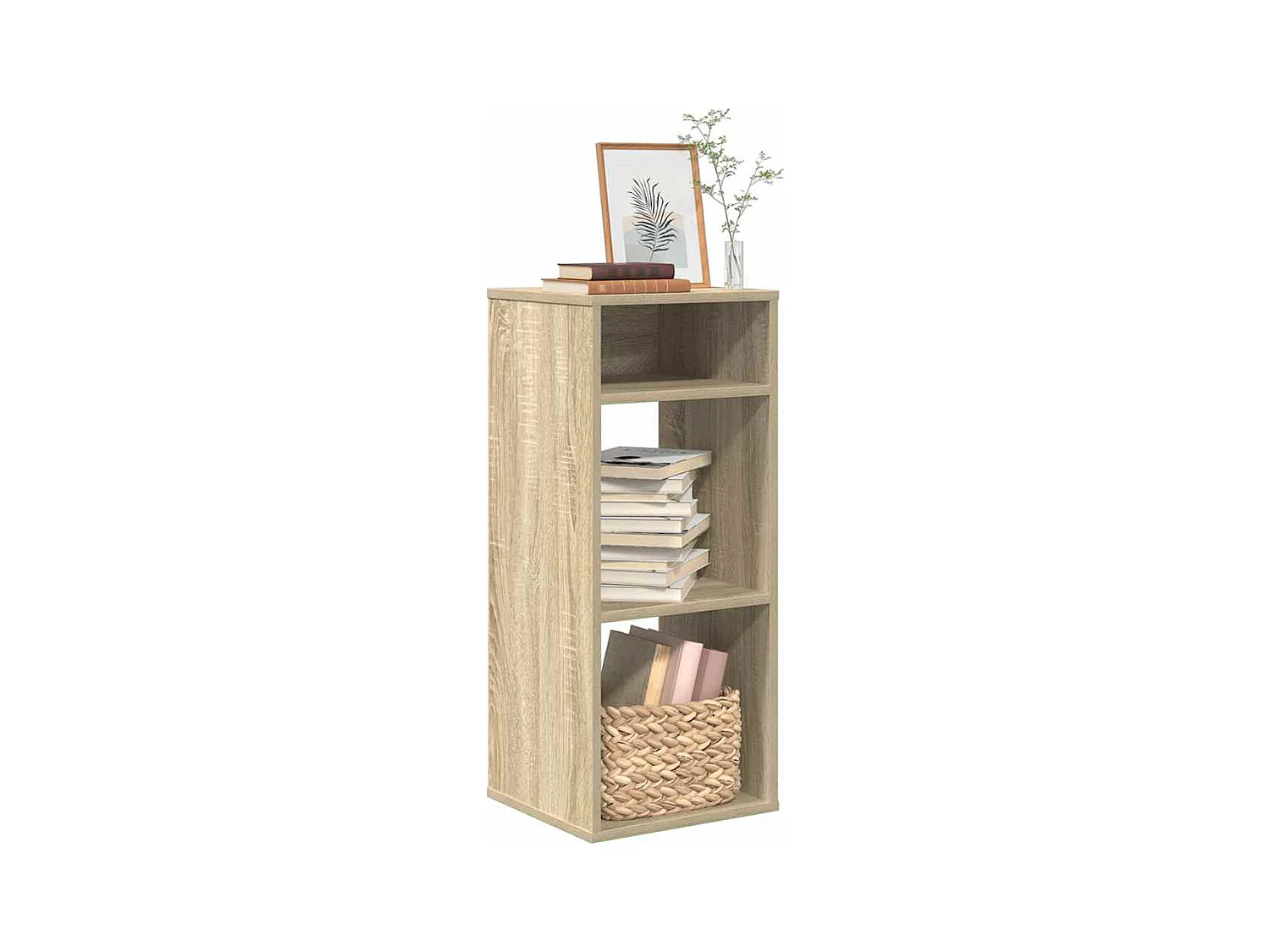 Bibliothèque chêne sonoma 34x31x80 cm bois d'ingénierie