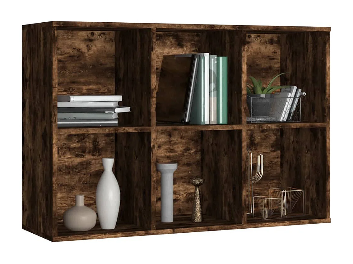 Boekenkast/dressoir gerookt eiken 66x30x98 cm bewerkt hout