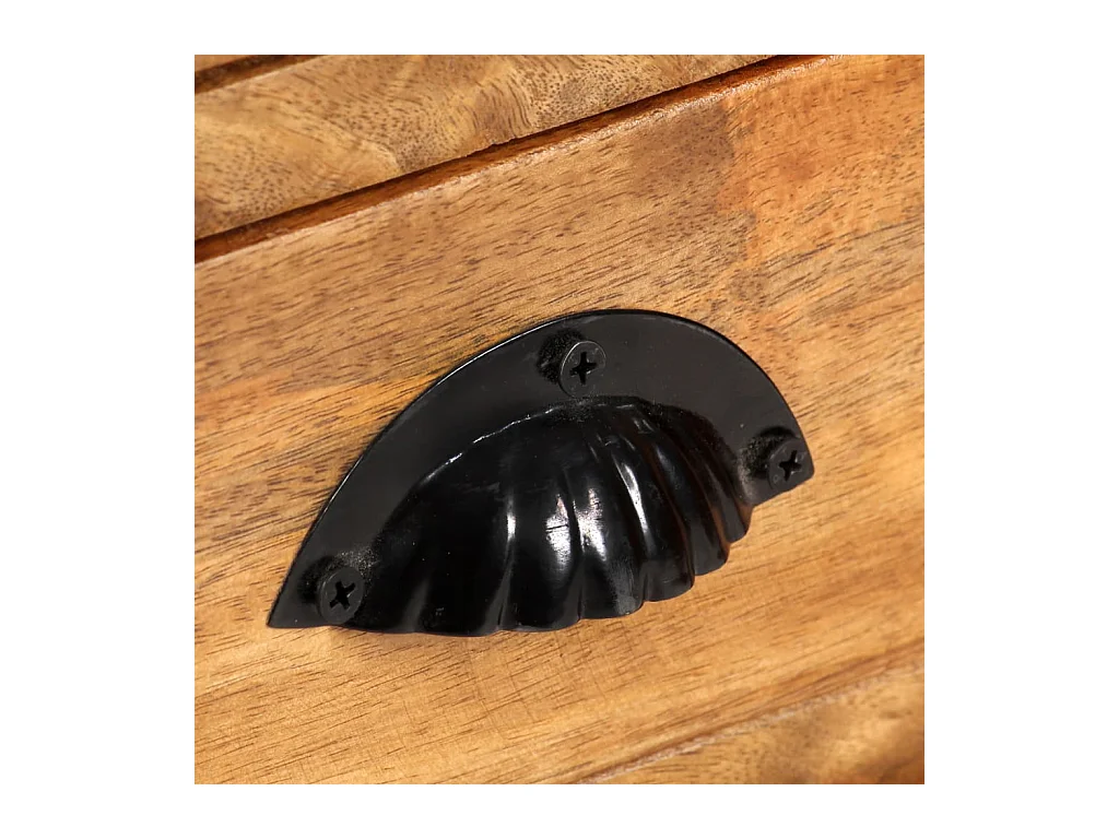 Boekenkast met 4 planken en 6 lades 122x36x181 cm Mangohout