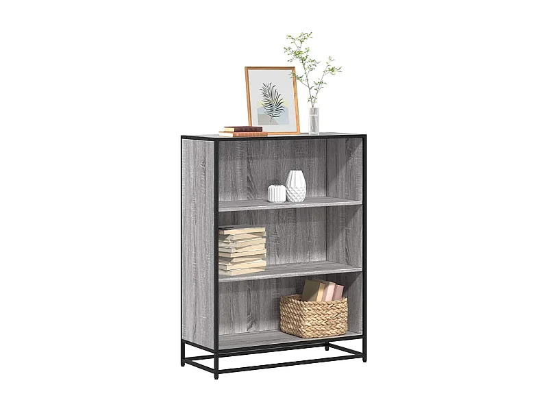 Bibliothèque sonoma gris 80,5x35x107,5 cm bois d'ingénierie