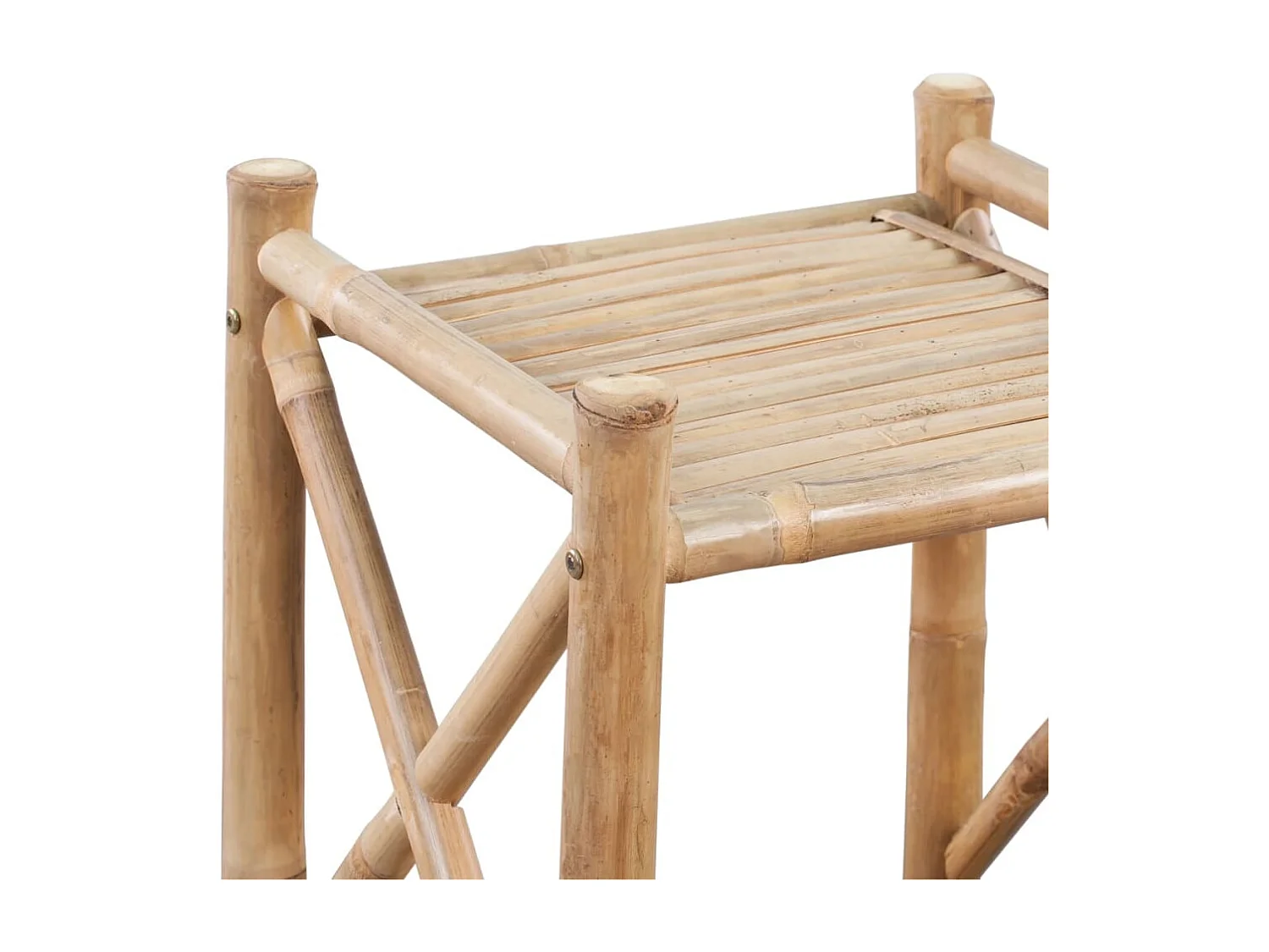 Étagère à 4 niveaux carré bambou