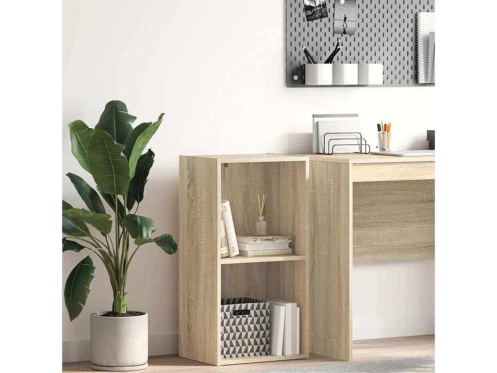 Libreria a 2 ripiani in legno ingegnerizzato Sonoma Oak