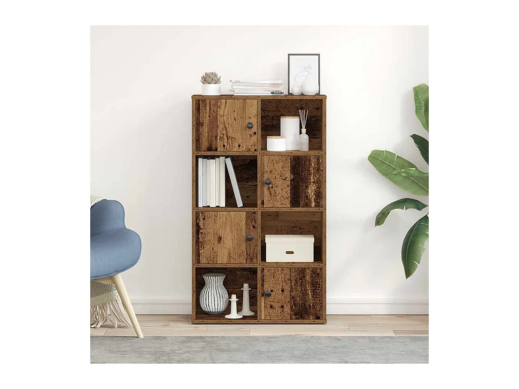 Bibliothèque vieux bois 60x24x101,5 cm bois d'ingénierie