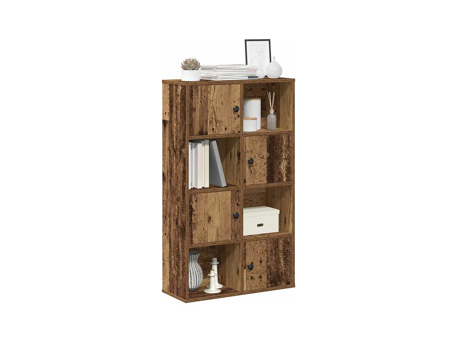 Oude houten boekenkast 60x24x101,5 cm bewerkt hout
