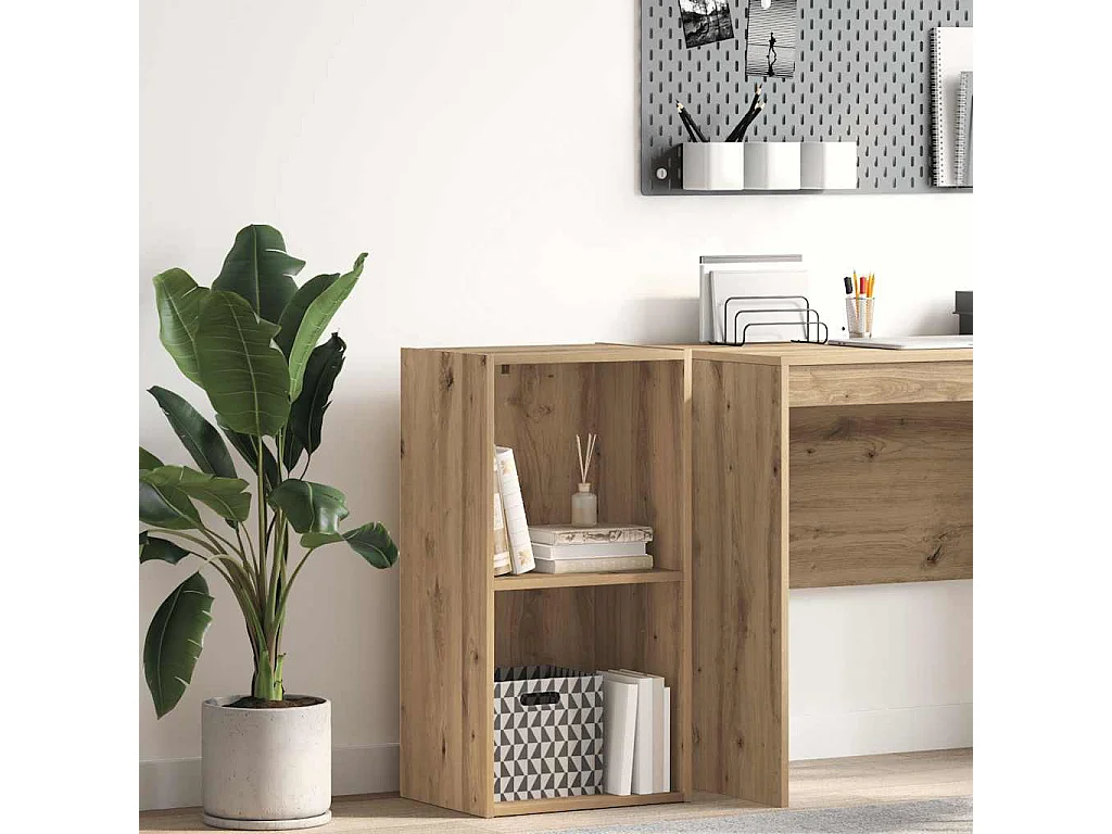 Librería artesanal de roble 40x30x77 cm madera de ingeniería