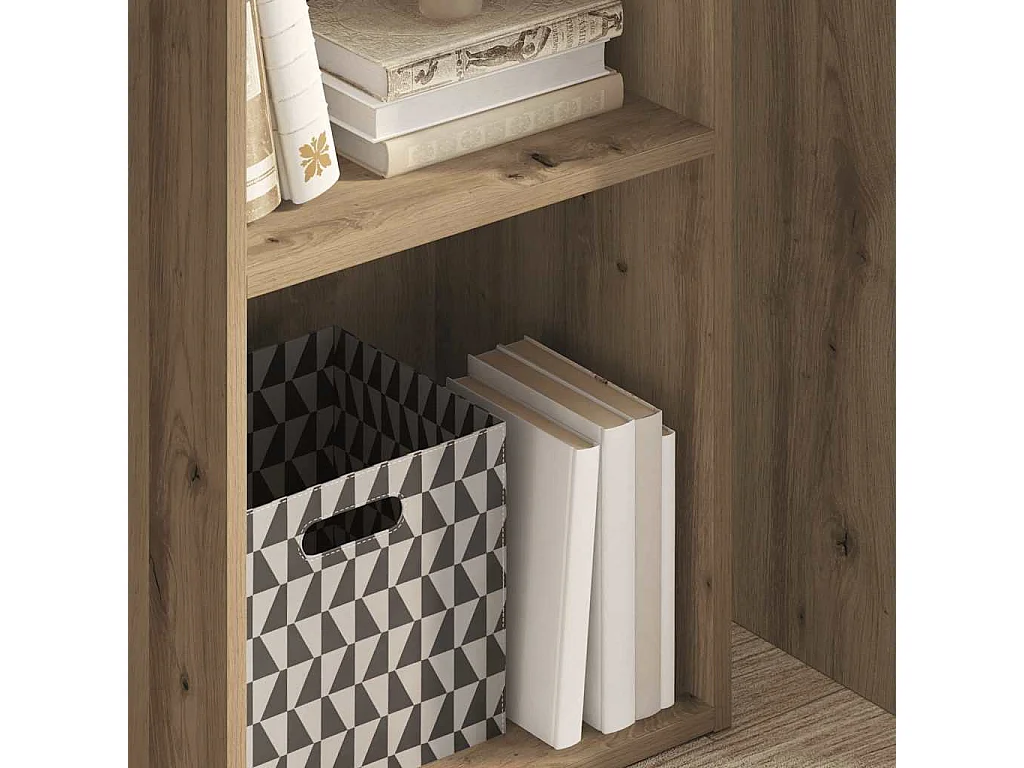 Libreria artigianale in rovere 40x30x77 cm in legno ingegnerizzato
