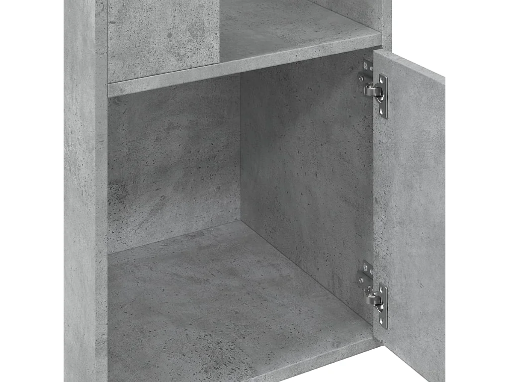 Betongrijze boekenkast 40x36x189 cm bewerkt hout