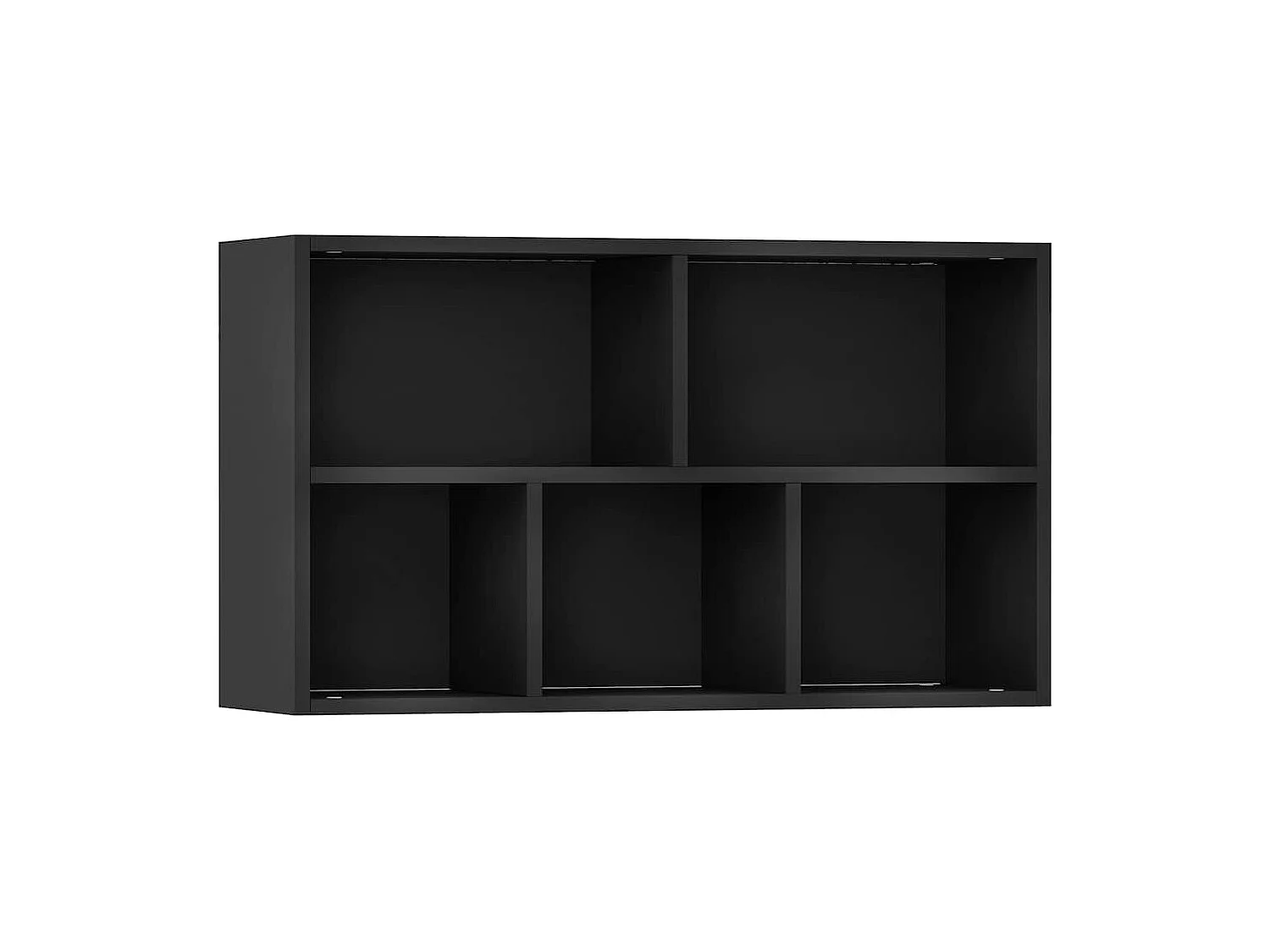 Libreria/Credenza nera 50x25x80 cm in legno ingegnerizzato