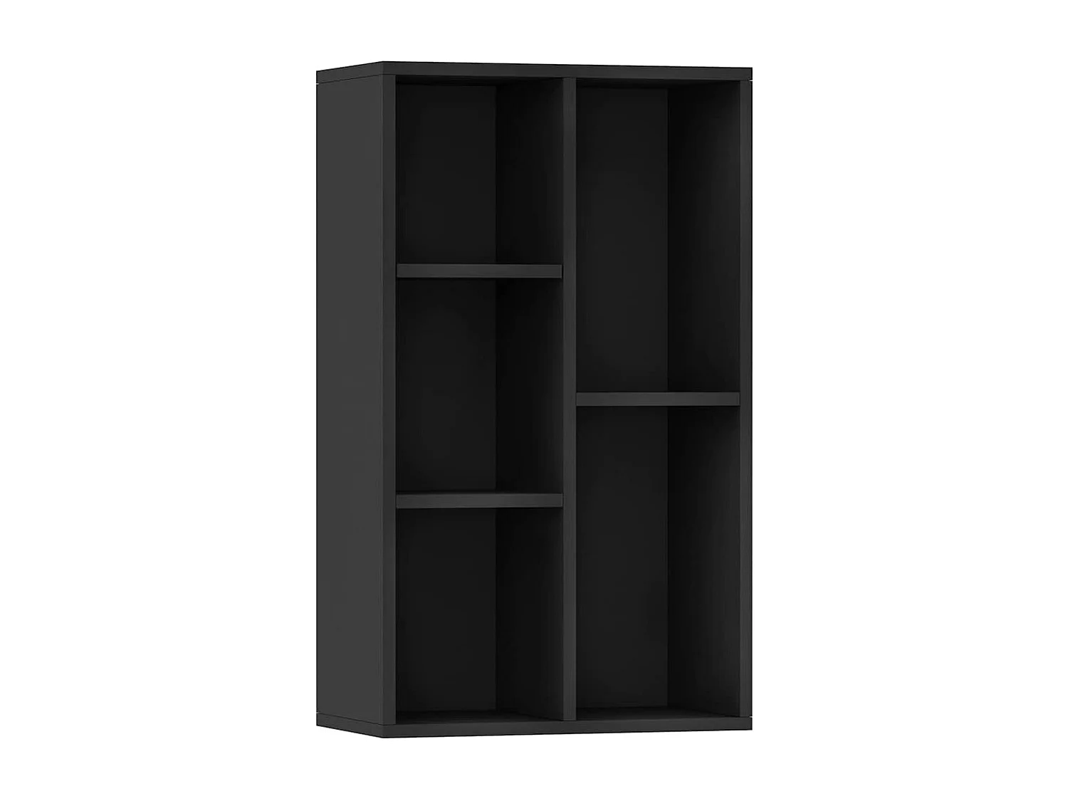 Libreria/Credenza nera 50x25x80 cm in legno ingegnerizzato