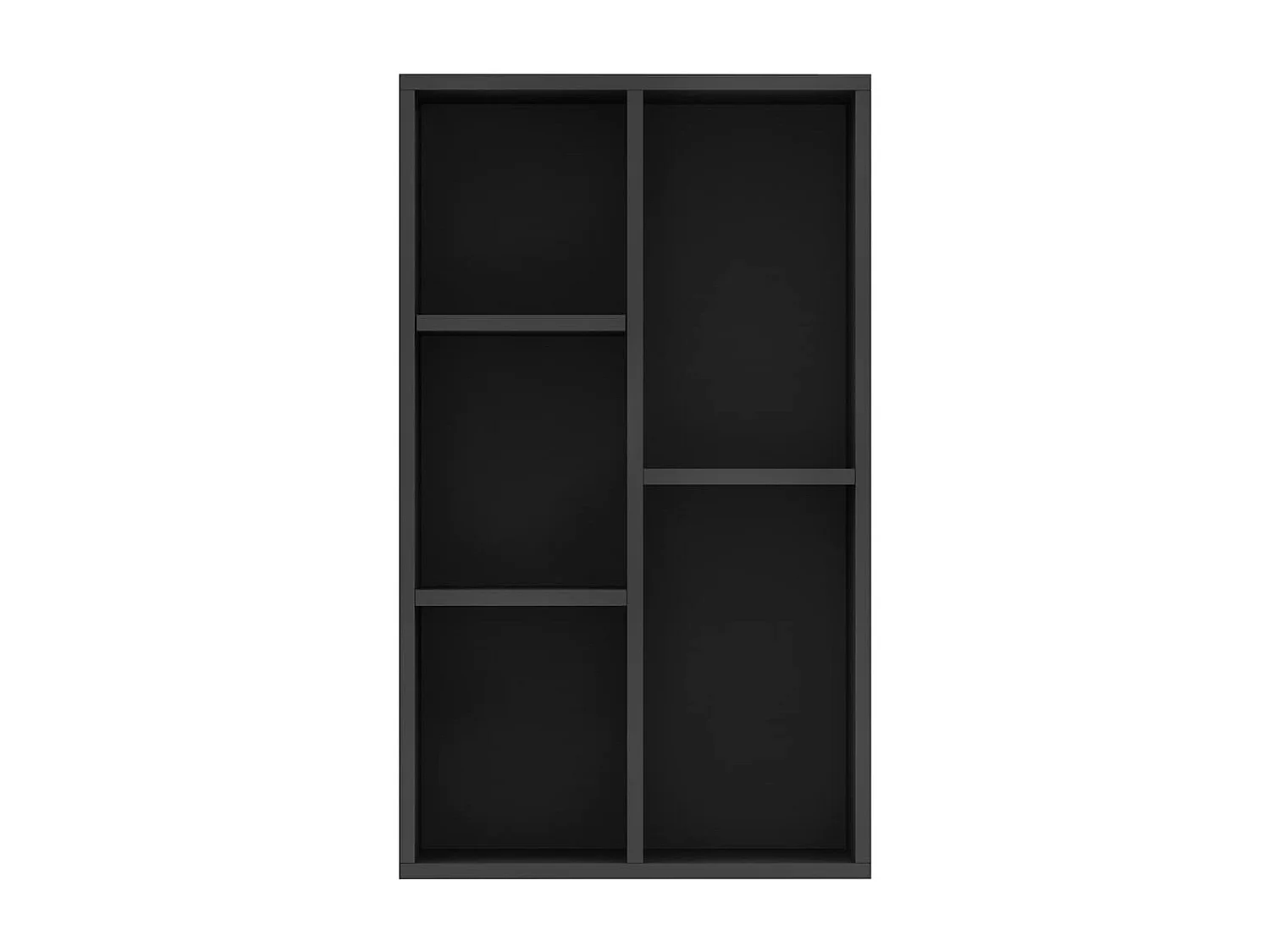 Libreria/Credenza nera 50x25x80 cm in legno ingegnerizzato
