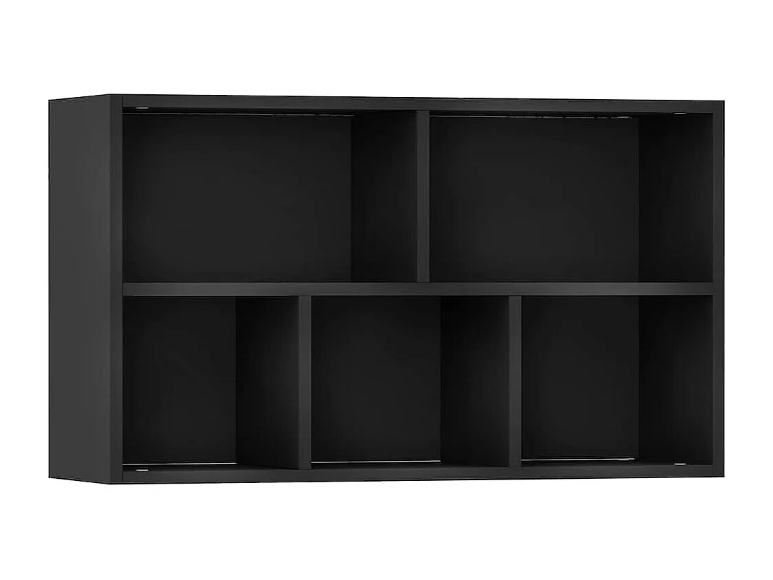Libreria/Credenza nera 50x25x80 cm in legno ingegnerizzato